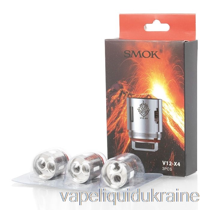 Vape Ukraine SMOK TFV12 Replacement Coils & RBA 0.15ohm V12-X4 Quad Coil (Pack of 3)